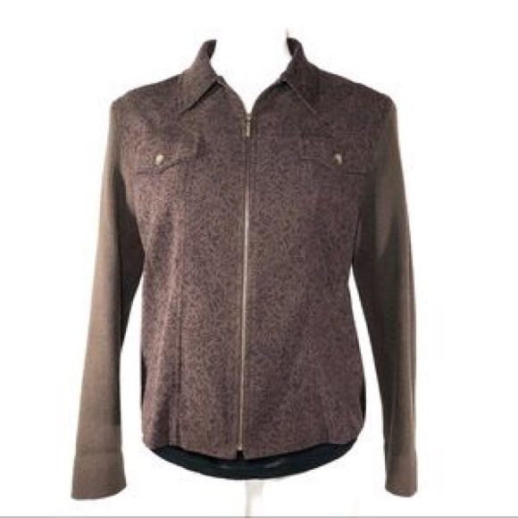 Norton Studio Brown Soft Shell Jacket With Design - Picture 3 of 3